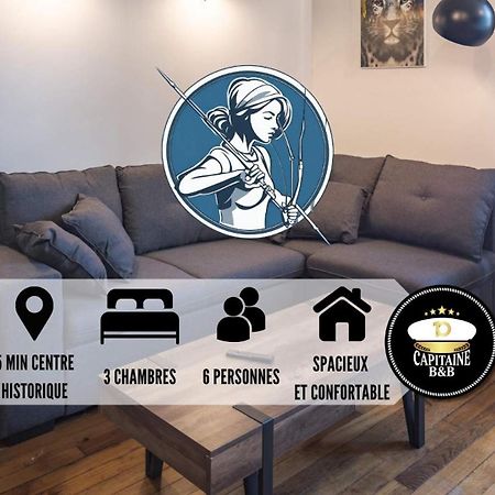 Le Logis De L'Arc - 5Min Hypercentre - Max 6 Personnes Apartment Troyes Luaran gambar